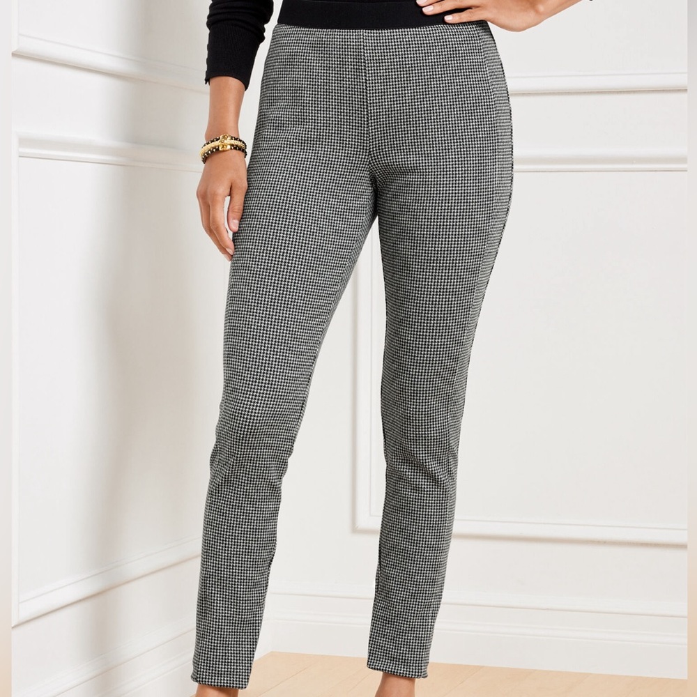 Talbots SoHo Ankle Pant - Tiny houndstooth. NWT!